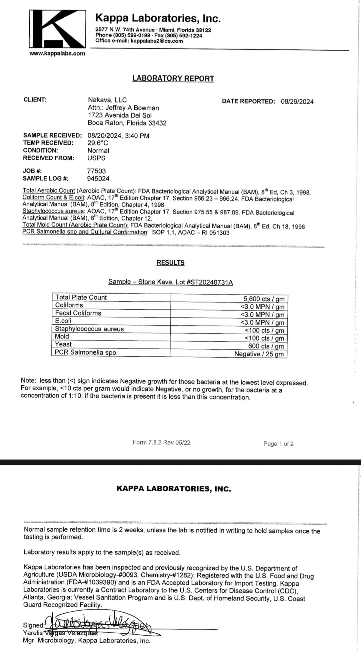 Buy Stone Kava from Nakamal At Home and you will get clean noble kava powder that is laboratory tested with results shown here.